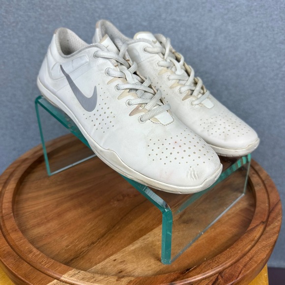 Nike Shoes - Nike Studio Trainer 2 White Metallic Silver Womens 7.5 616057-100 Gym Shoes